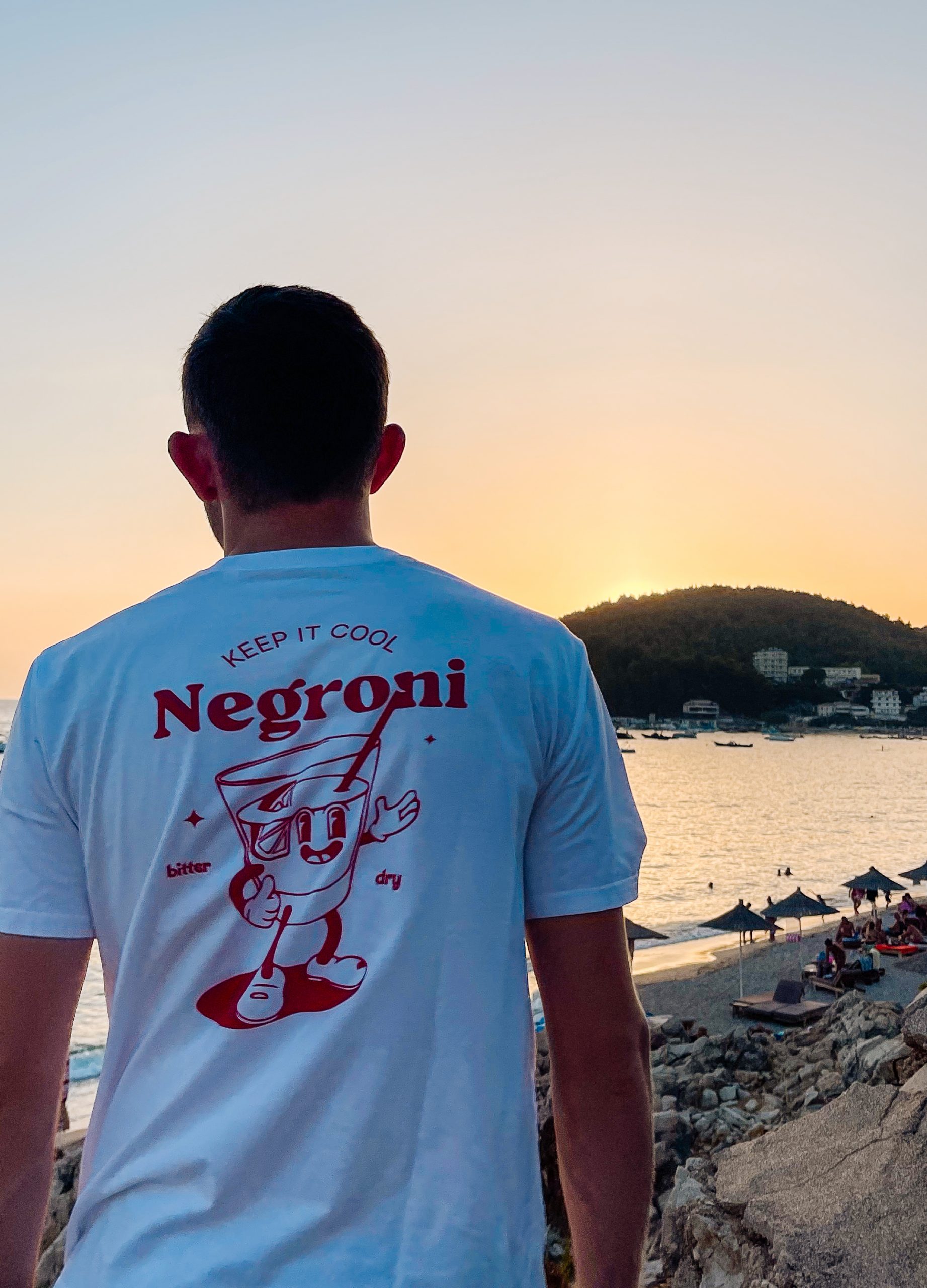 T-shirt Negroni histoire cocktail Florence Italie